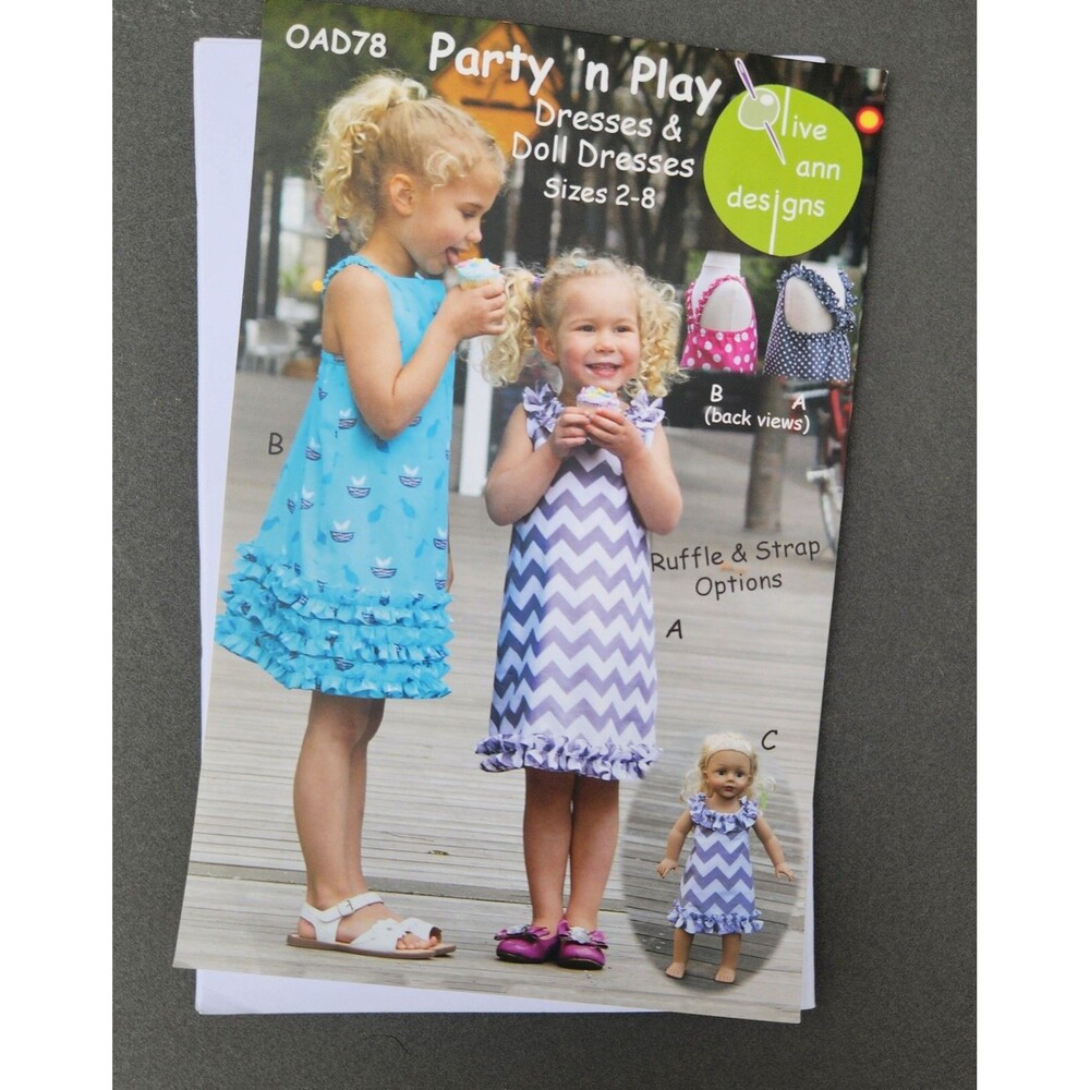 Olive Ann Designs Party N' Play Dresses & Doll Dress SIZES 2-8